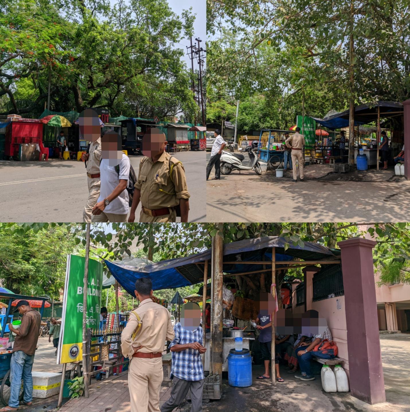 Policing of street-food vending sites